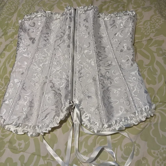 Adore Me White Ruffle Bustier - Picture 2 of 9